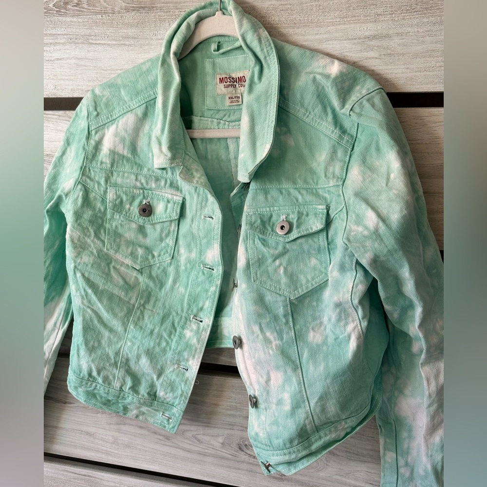 Turquoise denim jacket